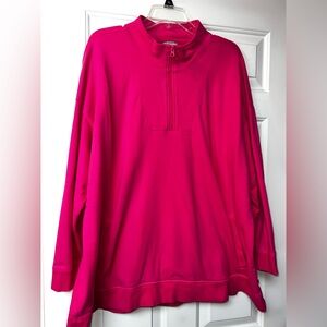 Talbots Bright Fuchsia Half-Zip Pullover